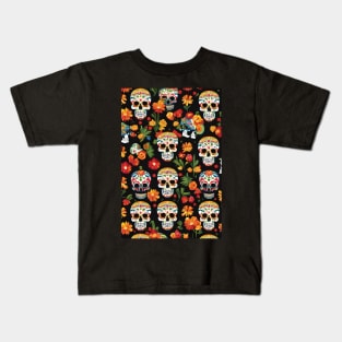 Cinco de Mayo skull pattern Kids T-Shirt